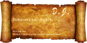 Dobrovits Judit névjegykártya