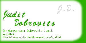 judit dobrovits business card